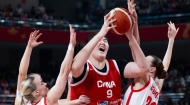 中国女篮热身赛战胜捷克队