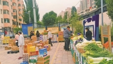 青海西宁市：蔬菜直通车开进社区 居民买菜不再难