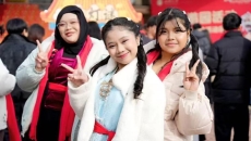 赏非遗、游古镇、品民俗 外国留学生“解锁”中国年