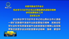 省委常委会召开会议 传达学习习近平总书记近期重要讲话指示精神 研究部署相关工作 吴晓军主持