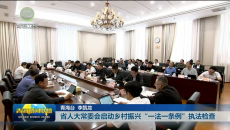 省人大常委会启动乡村振兴“一法一条例”执法检查