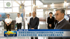 吴晓军在调研进出口岸管理和对外开放工作时强调 扩大高水平对外开放 青海大有可为更要大有作为