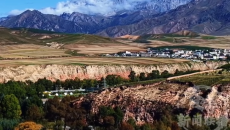 打卡祁连9号公路 一边是山川 一边是丰收
