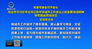 省委常委会召开会议 传达学习习近平总书记在中央城市工作会议上的重要讲话精神 研究我省贯彻意见 吴晓军主持
