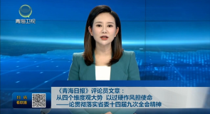《青海日报》评论员文章:从四个维度观大势 以过硬作风担使命——论贯彻落实省委十四届九次全会精神