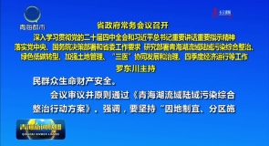 省政府常务会议召开 罗东川主持