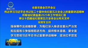 省委常委会召开会议 吴晓军主持