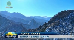 【大美短视频·这就是青海】互助松多：冰瀑凝霜 雪润林海