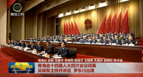 青海省十四届人大四次会议闭幕 吴晓军主持并讲话 罗东川出席