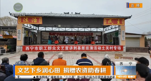 文艺下乡润心田 捐赠农资助春耕