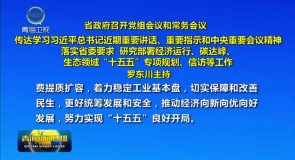 省政府召开党组会议和常务会议 罗东川主持