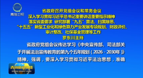 省政府召开党组会议和常务会议 罗东川主持