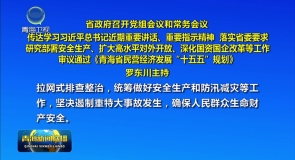 省政府召开党组会议和常务会议